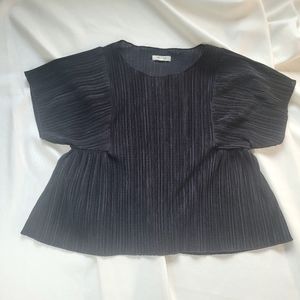 Black Madewell Micropleat Top S Small
